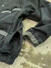 画像4: SASSAFRAS / "Sprayer & Caps Jacket" Heather Charcoal x Navy(Reversible) (4)