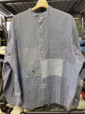 画像1: Remake Patch Work Shirts / Stripe (One Size) (1)