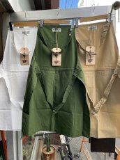 画像2: SASSAFRAS / "Landscaper Apron(Weather) "White/Olive/Beige (2)